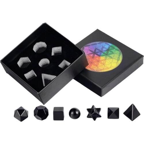 TUMBEELLUWA 7Pcs/Set Natural Rose Quartz 7 Chakra Crystal Stone Mineral Specimen For Home Decoration Room Decor Office Ornaments