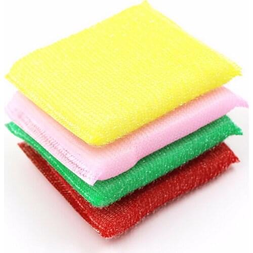 8Pcs/2Sets New Sponge Home Bar Kitchen Cleaning Products Sweet Color Dish Towel Tools