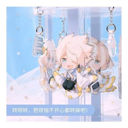 Anime Sky:Children of Light White Birds Cute Merry-go-Round Stand Figure Model Plate Toys Cosplay Collection Cartoon Desk Decor