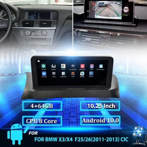 Android 10 snapdragon car Radio GPS For BMW X3/X4 F25/26 2011-2013 CIC GPS Navigation car stereo autoradio DVD Player