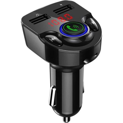 Mayitr 1pc High Quality Wireless FM Transmitter Handsfree Car Kit Portable bluetooth Dual USB Charger Cars Audio MP3 Player