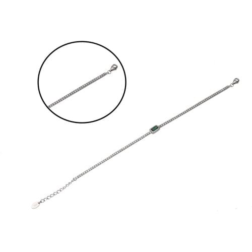 Mothers day special small blue baguette Swarovski Tennis Bracalet