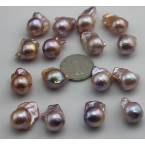 13-15mm Size Natural Freshwater Pearl Beads, Loose Irregular Shape Pearl Baroque Beads, Fashion Women Jewelry DIY Accessories