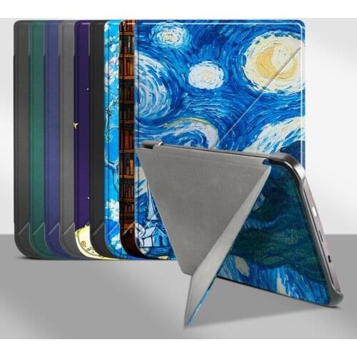 Origami Case for PocketBook 740, PU Leather Stand Cover for Inkpad Color 7.8 Inch Magnetic Protective Shell Funda Capa