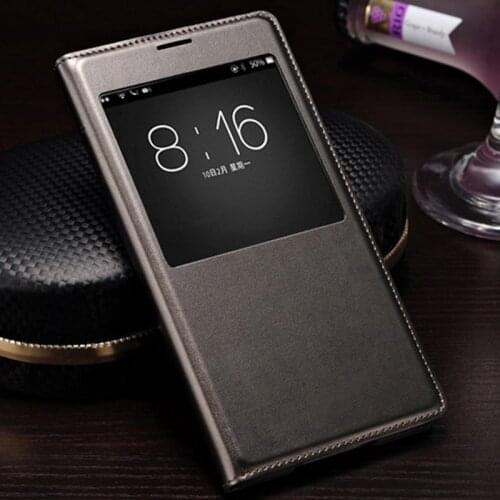 QTNED Smart View Auto Sleep Wake Up Leather Case Phone Cover With IC Chip For Samsung Galaxy S5 I9600 G900 G900F G900H G900M