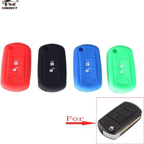 DANDKEY 20x Key Cover Silicone 2 Buttons RemoteFor Land Rover Range Rover Sport Evoque Sport LR3 Discovery Key
