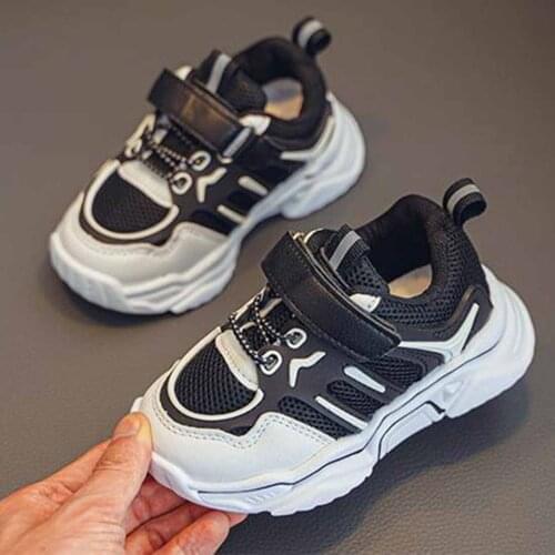 Kids Shoes Sports Shoes Casual Shoes Boys Girls Sneakers Velcro Simple Design Breathable Running Shoes Soft Sole