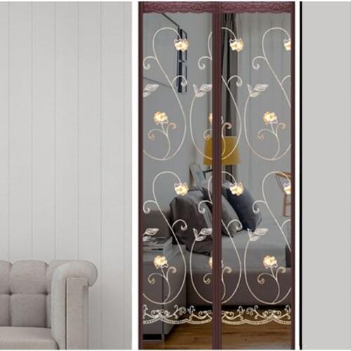 Magnetic Screen Door Curtain Anti Mosquito Net Insect Fly Bug Curtains Automatic Closing Mesh, Custom Size and Large size