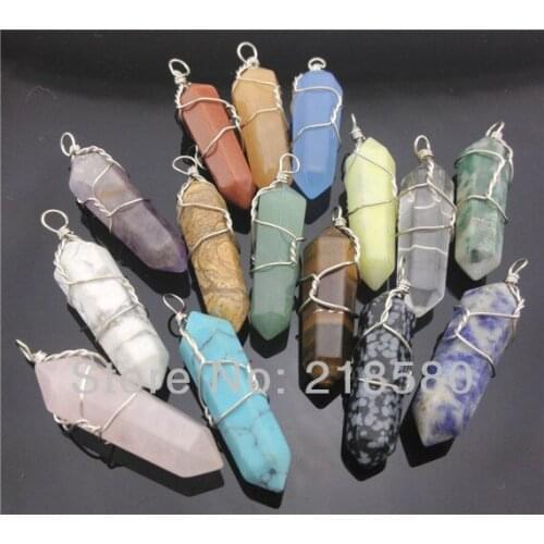 H-PP06 Hearing Crystal Stone Quartz Point Pendant