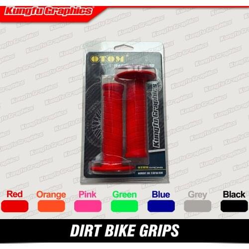 KUNGFU GRAPHICS Aftermarket Motorcycle Hand Grip Diamond Pattern for Motorbike Dirtbike Off-road Motocross Enduro 7 Colors