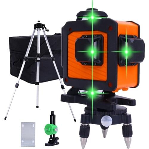 16 Lines 4D Green Laser Levels 360 Horizontal Vertical Cross Wall And Floor Laser Level High-Precision Automatic Infrared Level