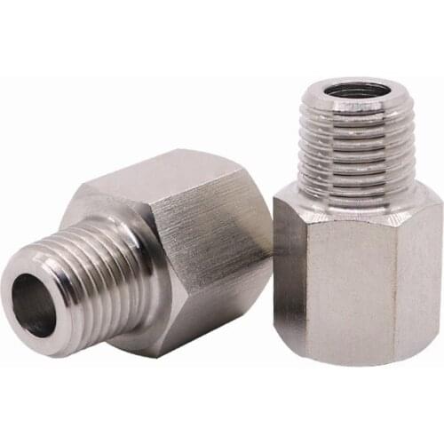 M10 M14 M16 M20 1/8" 1/4" 3/8" 1/2" BSP Male To Female Thread 304 Stainless Steel Socket High Pressure Resistant Pipe Fitting