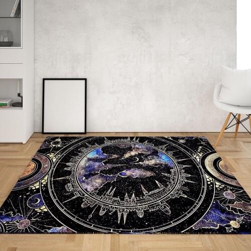 Area Rugs The City In A Circular Gear Floor Mat Decorate Living Room Bedroom Bathroom Print Moon Large Meditation Carpet