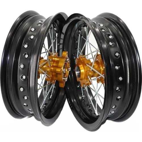 Motorcycle dirt Pit bike Rims 12mm hole 3.00x12"inch & 3.00x12inch front and rear wheel rim whit CNC hub