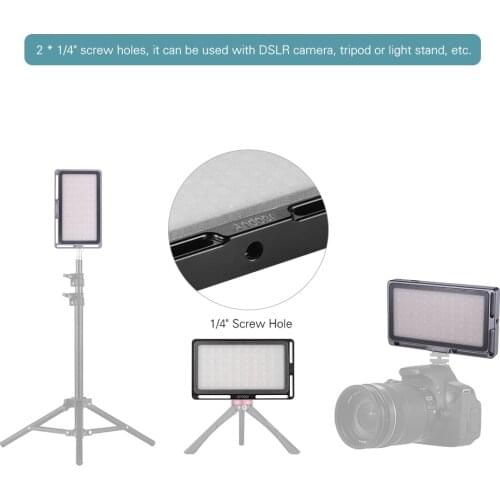 Andoer Portable RGB LED Video Light Panel Dimmable 2500K-8500K Mini Pocket Camera Fill Light YouTube DSLR Camera Camcorder