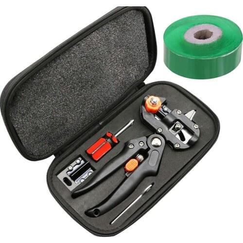 Grafting Cutting Tool kit with 2pc knife and Grafted membrane Cut join tape pruner grafting guillotine blade Garden Pruning Tool