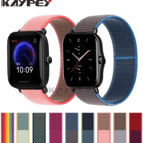 Nylon Loop band Strap for Xiaomi Huami Amazfit Bip Lite 1S U Smart Watch Bracelet for Amazfit GTS 2/2e/2mini GTR 42mm Watchband