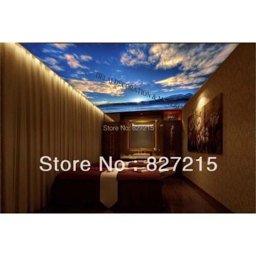 S-1127/ Blue Sky /Print Ceiling tiles /PVC Stretched Ceiling Film/Home or Ceiling Decoration/Function as Ceiling Panel