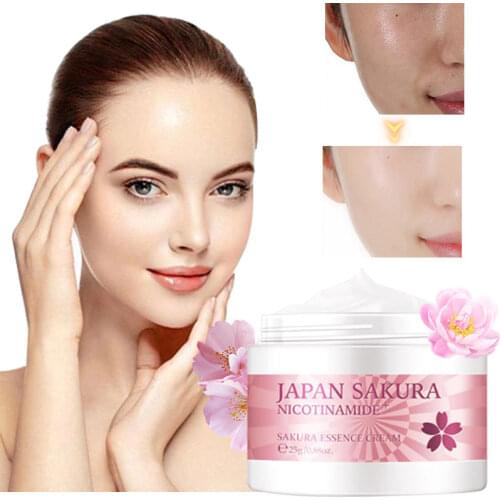 Sakura Essence Cream Anti-aging Wrinkle Moisturizing Niacinamide Hyaluronic Acid Facial Whitening Cream Skin Care 25g