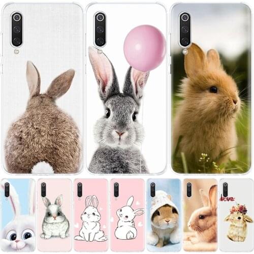 Cute White Baby Rabbits Silicon Phone Case For Xiaomi Redmi Note 10 9 8 9S 8T 7 6 5 6A 7A 8A 9A 9C Pro Customized Cover Coque