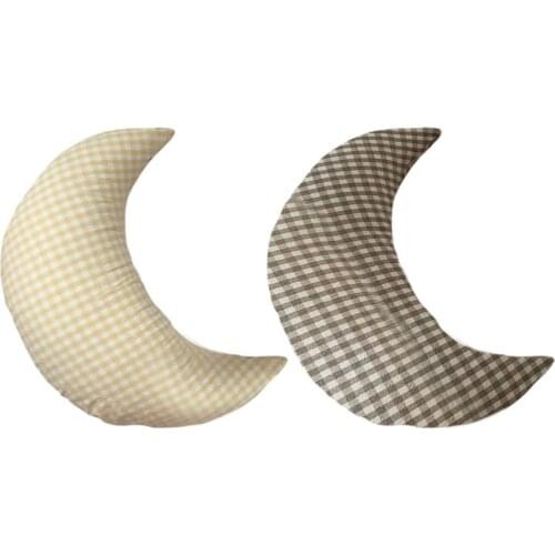 Cute Cotton Moon Pillow Plush Pillow Stuffed Toy Baby Sleeping Nursing Lying Pillow Newborn Summer Cushion