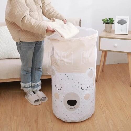 Cartoon Bear Storage Bag Beam port Transparent Bag Large Closet Organizer Baby Toy Organizer Wardrobe Moistureproof Quilt Bags