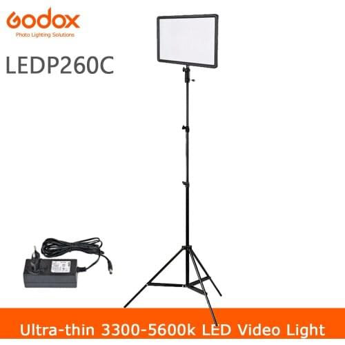GODOX LEDP260C Ultra-thin 30W 3300-5600k LED Video Light Panel Lamp for Digital DSLR Camera Studio Photography
