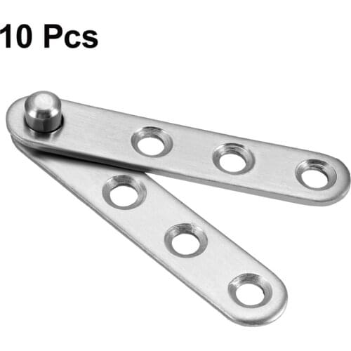 Uxcell 10Pcs 58mm Long 360 Degree Rotating Door Pivot Hinge Home Door,Tool Box,Cabinet Hardware Stainless Steel