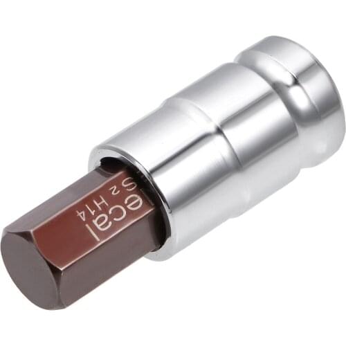 Uxcell 1/2-Inch Drive H14 Hex Bit Socket S2 Steel 55mm Length