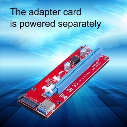Ver007S High Speed USB 3.0 PCI-E 1X to 16X Riser Extender Card Adapter for GPU