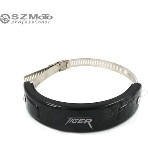 For TRIUMPH TIGER 1050/800/XC/1200 Silencer Exhaust Protector Can Cover Round Oval SILICONE Motorcycle Scope 100MM-140MM Protect