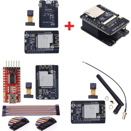 ESP32-CAM-MB MICRO USB ESP32 Serial to WiFi ESP32 CAM Development Board CH340 CH340G 5V Bluetooth+OV2640 Camera+2.4G Antenna IPX