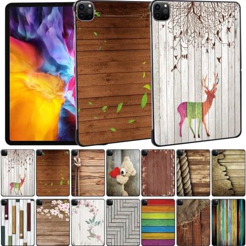 For Apple IPad Pro 9.7"/iPad Pro 11" (2018/2020) /iPad Pro 2nd Gen 10.5"Wood Pattern Hard Tablet Cover Case + Free Stylus