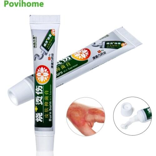1Pcs 20g Scald Wound Healing Ointment Antibacterial Cream Analgesic Burn Pain Relief Herbal Extract Medical Plaster Health Care