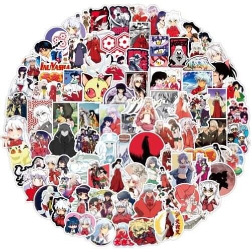 10/50/100PCS Japanese Anime Inuyasha Graffiti Stickers for Laptop Notebook Skateboard Computer Luggage Cartoon Decal Sticker
