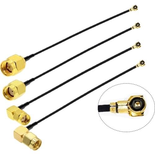 2PCS/lot IPEX4 to SMA Pigtail RP-SMA/ SMA Male to U.fl IPEX4 MHF4 Female Jack WIFI Antenna Extension Jumper RF1.13 Cable Adapter