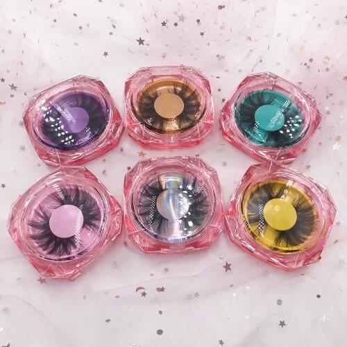 3D mink lashes package empty clear pink lashes box new style square eyelashes boxes dramatic shine box