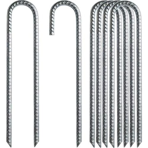 4 Pack Trampoline Stakes 12inch Wind Ground Anchors Pegs for Camping Tents