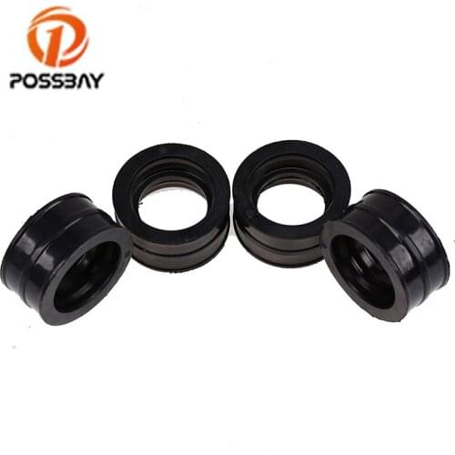 POSSBAY 1Set 4Pcs Motorcycle Carburetor Intake Manifold Boot for Honda VF700C VF700F VF700S Moto Joint Boot Interface Adapter