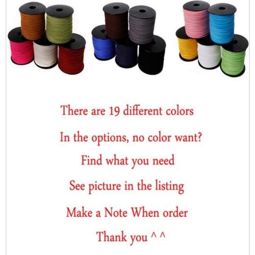 Promotion 2.8mm Mixed color Faux Suede Cord Leather Lace For Clothes Shoes Jewelry Making Findings about 100 yrads/roll