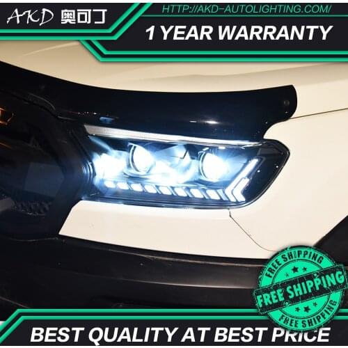 AKD Car Styling Head Lamp for Ranger Headlights 2016-2020 Everest LED Headlight Endeavor LED DRL Hid Bi Xenon Auto Accessories
