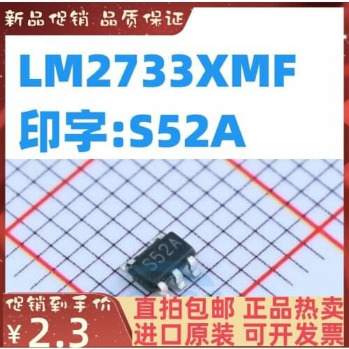 Free shipping LM2733XMF :S52A SOT23-5 LM2733XMFX/NOPB IC 10PCS