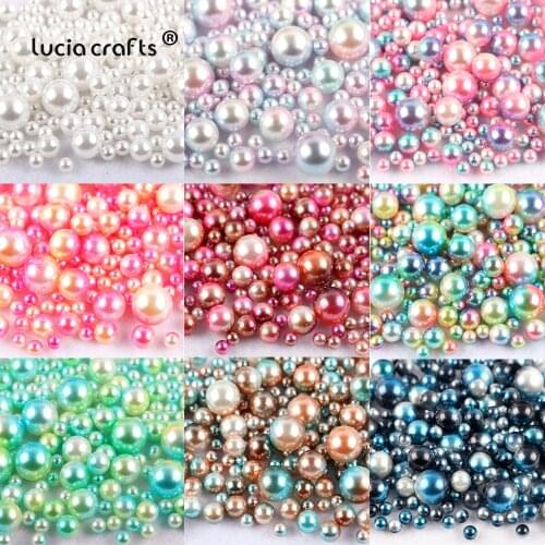 200- 360pcs Random 3-10mm No Holes Imitation Pearls Beads For DIY Crafts Jewelry Making Decor E0614