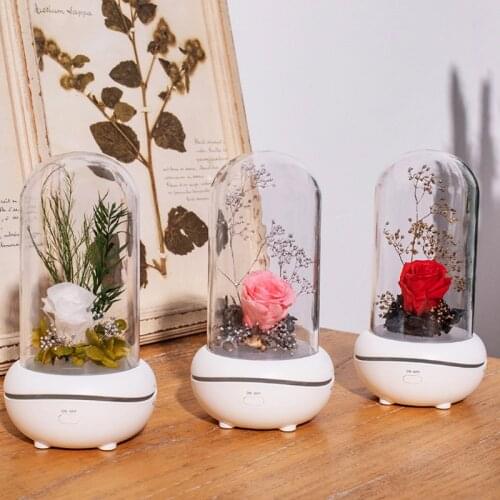 New Flower Purifying Air Essential Oil Diffuser Creative USB Colorful Night Light for Home Living Room Decoration Aroma Diffuser
