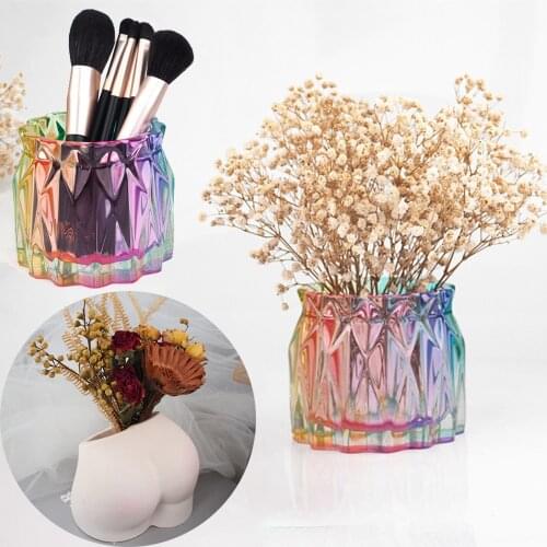 Concrete Plant Pot Silicone Mold Flower Vase Resin Molds Ceramic Clay DIY Flower Arrangement Container Storage Box Mould Tool