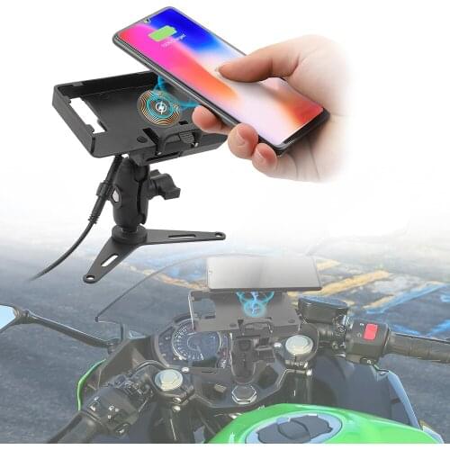 Motorcycle GPS Wireless/USB Fast Charger Bracket Mobile Phone Bracket For Kawasaki Ninja 400 Ninja400 2018-2020