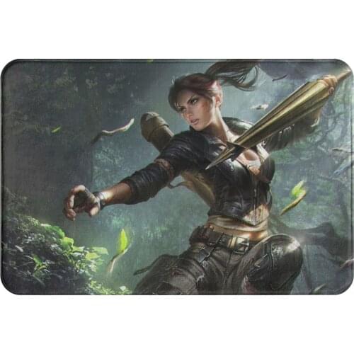 Tomb Raider Game Non-slip Doormat Lara Croft Living Room Kitchen Mat Prayer Carpet Home Pattern Decor