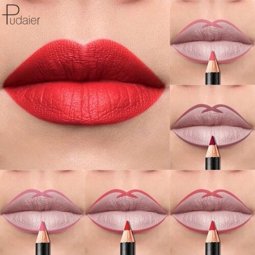 12 Colors Fashion Lipstick Makeup Pencils Long Lasting Pigments Waterproof Matte Lip Liner Lipstick Pen Makeup Tool