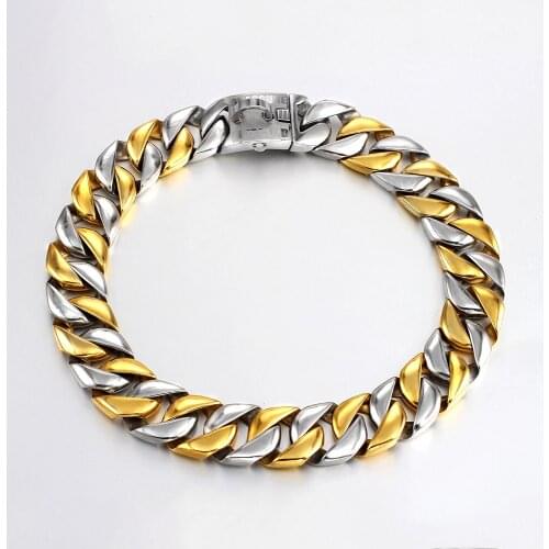 Casting Dog Chains Metal Pet Collars Gold/Silver color 316L Stainless Steel Dogs Collar for Large Dogs Pitbull Bulldog Wholesale