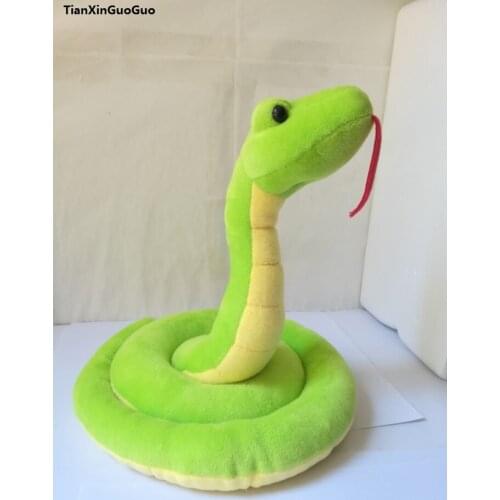 Lovely cartoon green snake about 24x20cm plush toy soft doll kids toy birthday gift h2488